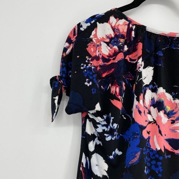 INC pink blue tied sleeve floral tshirt petite - Picture 8 of 11